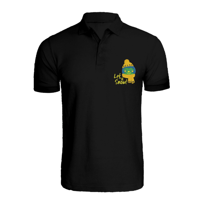 BYFT (Black) Holiday Themed Embroidered Cotton T-shirt (Koala Bear with Let it Snow) Unisex Personalized Polo Neck T-shirt (XL)-Set of 1 pc-220 GSM
BYFT (Black) Holiday Themed Embroidered Cotton T-shirt (Koala Bear with Let it Snow) Unisex Personalized Polo Neck T-shirt (XL)-Set of 1 pc-220 GSM