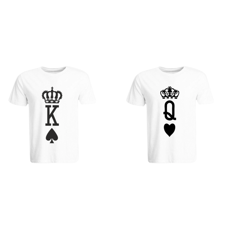 BYFT (White) Couple Printed Cotton T-shirt (Crown King & Queen) Personalized Round Neck T-shirt (Large)-Set of 2 pcs-190 GSM
BYFT (White) Couple Printed Cotton T-shirt (Crown King & Queen) Personalized Round Neck T-shirt (Large)-Set of 2 pcs-190 GSM