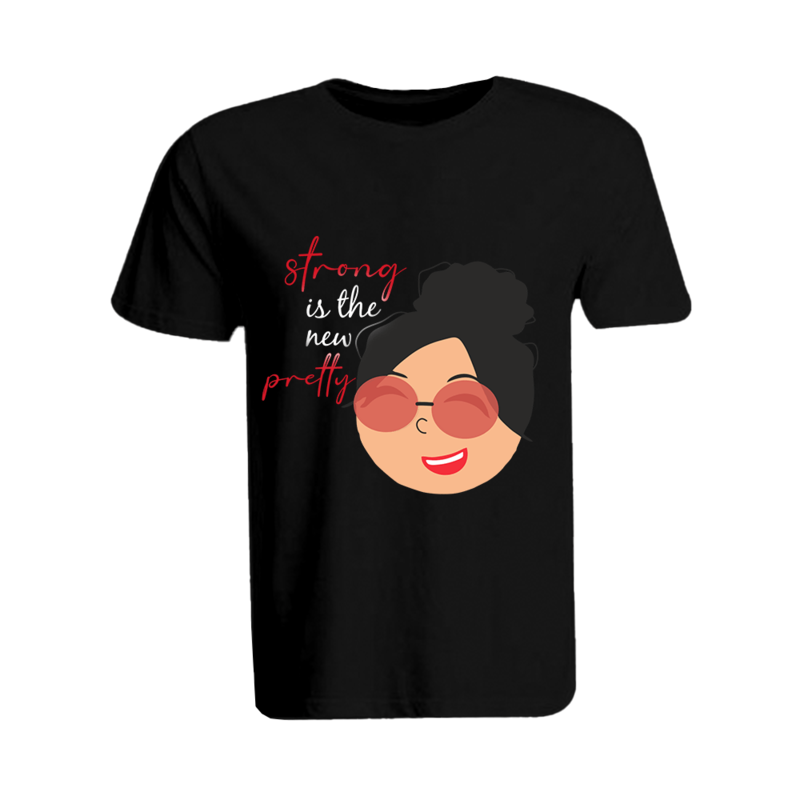 BYFT (Black) Printed Cotton T-shirt (Strong is the new Pretty) Personalized Round Neck T-shirt For Women (XL)-Set of 1 pc-190 GSM
BYFT (Black) Printed Cotton T-shirt (Strong is the new Pretty) Personalized Round Neck T-shirt For Women (XL)-Set of 1 pc-190 GSM