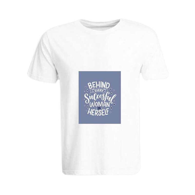 BYFT (White) Printed Cotton T-shirt (Behind Every Successful Women is Herself) Personalized Round Neck T-shirt For Women (Small)-Set of 1 pc-190 GSM
BYFT (White) Printed Cotton T-shirt (Behind Every Successful Women is Herself) Personalized Round Neck T-shirt For Women (Small)-Set of 1 pc-190 GSM