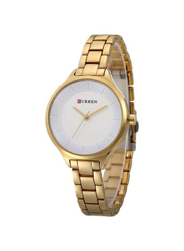 Curren Analog Wrist Watch for Women with Stainless Steel Band, Water Resistant, Gold-White
Curren Analog Wrist Watch for Women with Stainless Steel Band, Water Resistant, Gold-White