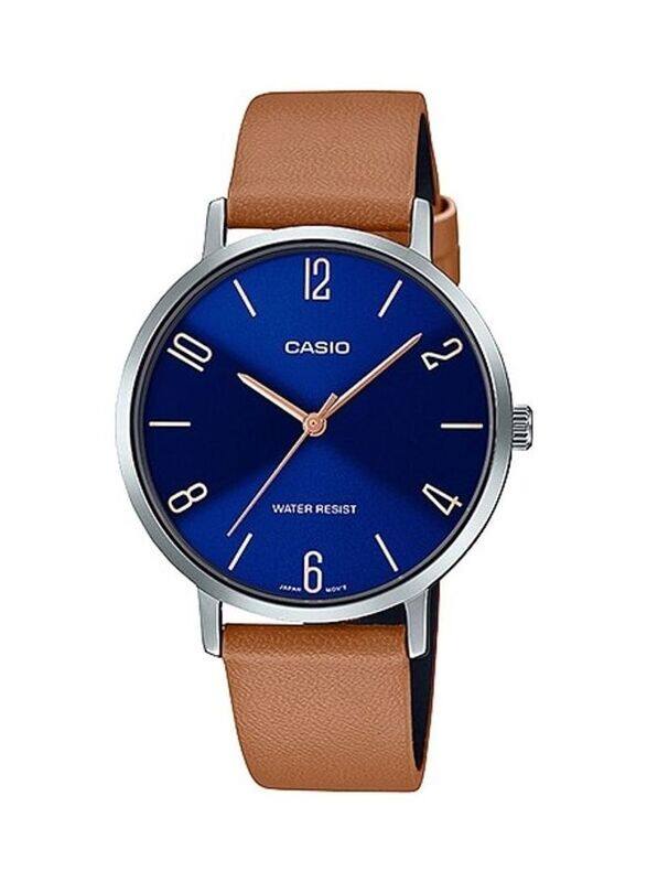 Casio Analog Watch for Womens with Leather Band, Water Resistant, LTP-VT01L-2B2, Brown-Blue
Casio Analog Watch for Womens with Leather Band, Water Resistant, LTP-VT01L-2B2, Brown-Blue