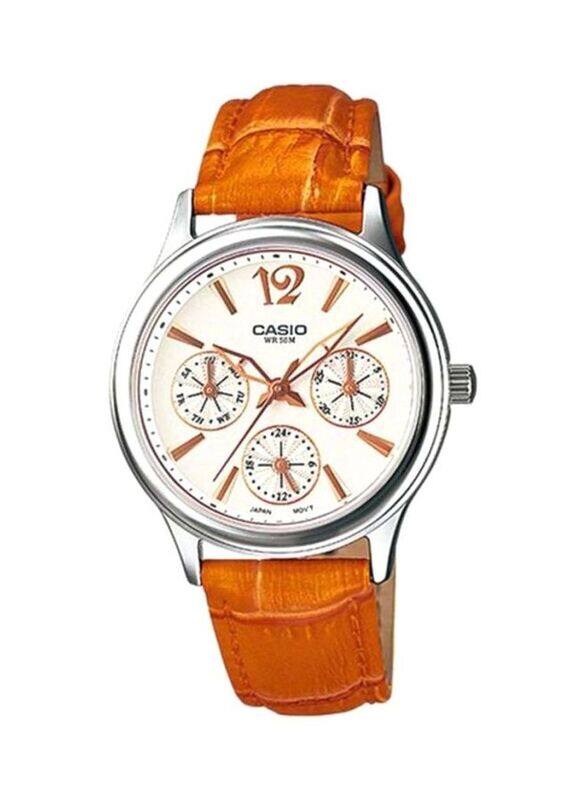 Casio Enticer Analog Watch for Women with Leather Band, Water Resistant, LTP2085L-5A, Brown-White
Casio Enticer Analog Watch for Women with Leather Band, Water Resistant, LTP2085L-5A, Brown-White