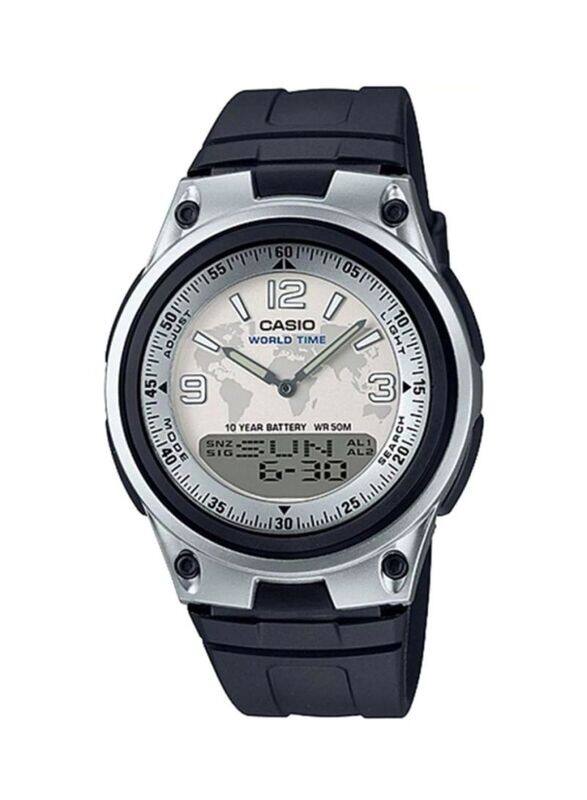 Casio Analog + Digital Watch for Men with Resin Band, Water Resistant, AW-80-7A2VDF, Black/Multicolour
Casio Analog + Digital Watch for Men with Resin Band, Water Resistant, AW-80-7A2VDF, Black/Multicolour
