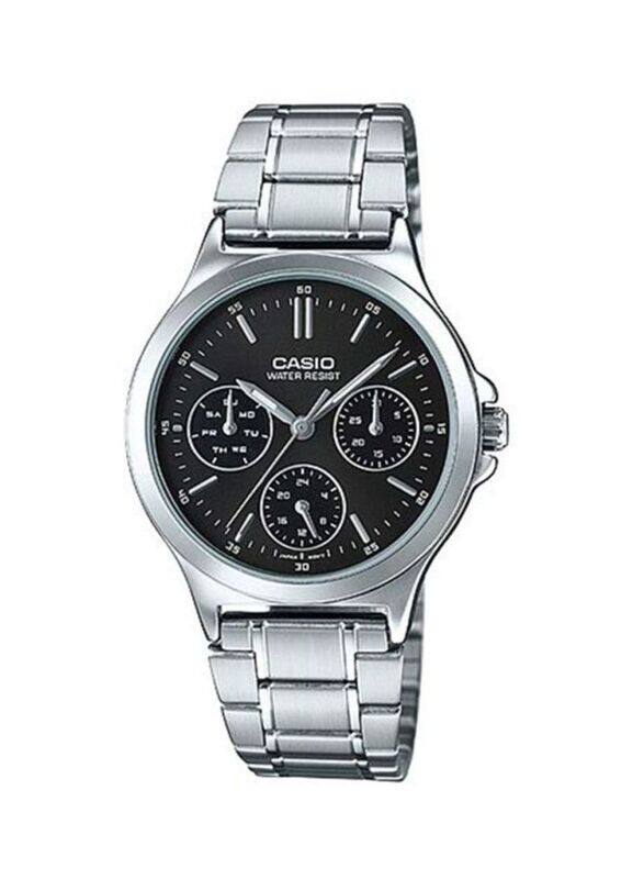 Casio Dress Analog Watch for Women with Stainless Steel Band, Water Resistant and Chronograph, LTP-V300D-1A, Silver-Black
Casio Dress Analog Watch for Women with Stainless Steel Band, Water Resistant and Chronograph, LTP-V300D-1A, Silver-Black