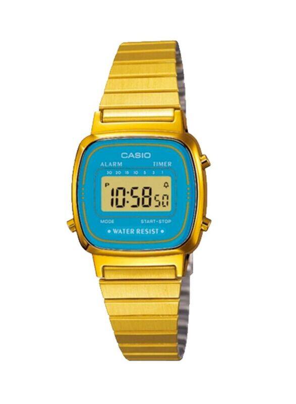Casio Digital Quartz Watch for Men with Stainless Steel Band, Water Resistant, LA670WGA-2DF, Blue/Gold
Casio Digital Quartz Watch for Men with Stainless Steel Band, Water Resistant, LA670WGA-2DF, Blue/Gold