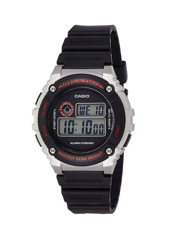 Casio Digital Quartz Watch for Boys with Resin Band, Water Resistant, W-216H-1CVDF, Black-Multicolour
Casio Digital Quartz Watch for Boys with Resin Band, Water Resistant, W-216H-1CVDF, Black-Multicolour