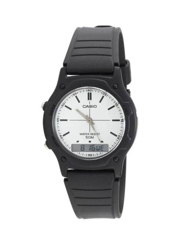 Casio Analog + Digital Watch for Men with Plastic Band, Water Resistant, AW49H-7EV, Black/White
Casio Analog + Digital Watch for Men with Plastic Band, Water Resistant, AW49H-7EV, Black/White