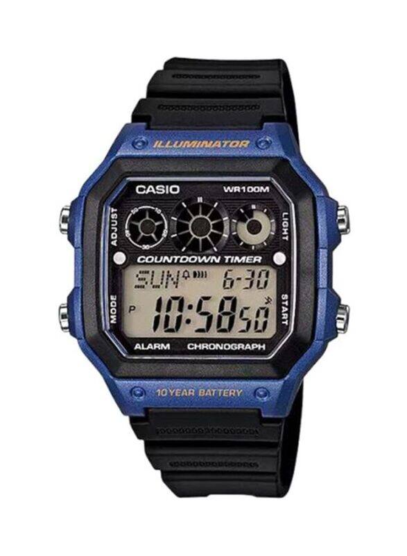 Casio Digital Watch for Men with Resin Band, Water Resistant, AE-1300WH-2AVDF, Black/Multicolour
Casio Digital Watch for Men with Resin Band, Water Resistant, AE-1300WH-2AVDF, Black/Multicolour