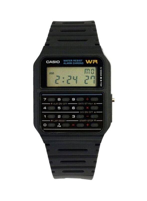 Casio Data Bank Digital Watch for Men with Resin Band, Water Resistant, CA53W-1Z, Black/Grey
Casio Data Bank Digital Watch for Men with Resin Band, Water Resistant, CA53W-1Z, Black/Grey