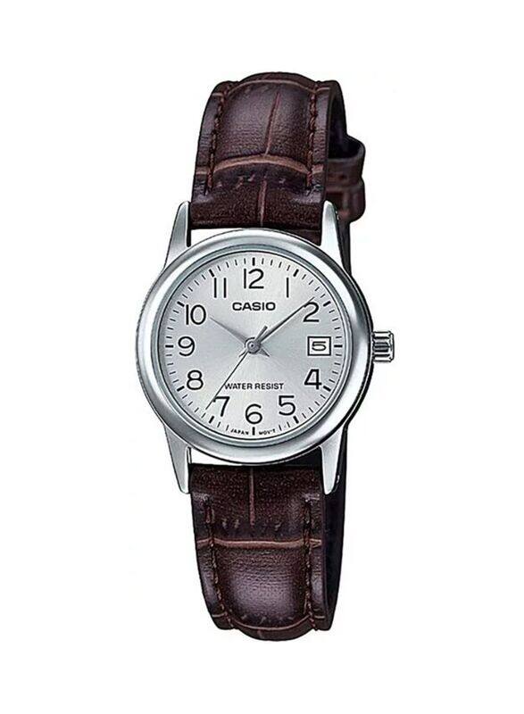 Casio Casual Quartz Analog Watch for Women with Leather Band, Water Resistant, LTP-V002L-7B2UDF, Brown-Silver
Casio Casual Quartz Analog Watch for Women with Leather Band, Water Resistant, LTP-V002L-7B2UDF, Brown-Silver
