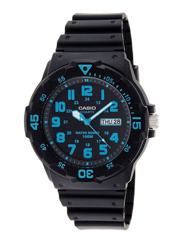 Casio Youth Series Analog Watch for Men with Resin Band, Water Resistant, AMRW-200H-2BVDF, Black-Black/Blue
Casio Youth Series Analog Watch for Men with Resin Band, Water Resistant, AMRW-200H-2BVDF, Black-Black/Blue