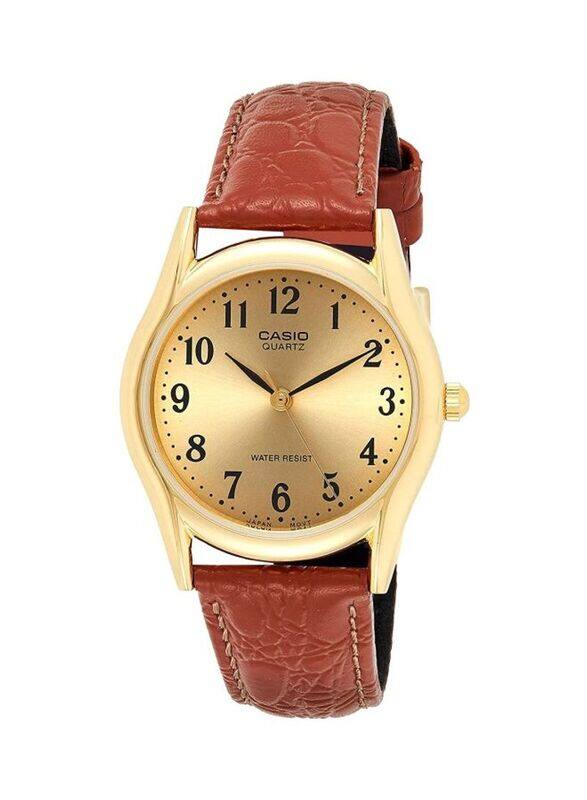 Casio Enticer Analog Watch for Men with Leather Band, Splash Resistant, MTP-1094Q-9B, Brown/Gold
Casio Enticer Analog Watch for Men with Leather Band, Splash Resistant, MTP-1094Q-9B, Brown/Gold