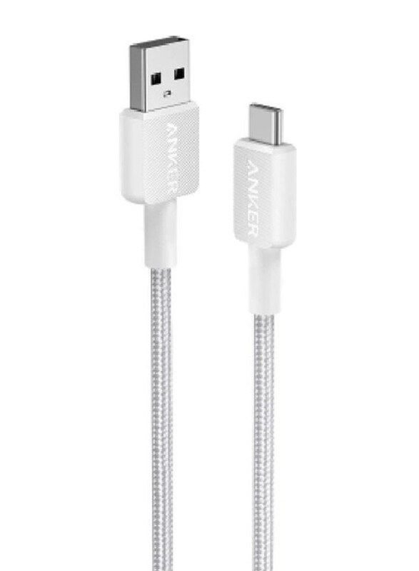 Anker 3-Feet 322 USB-C Braided Cable, USB Type A to USB Type-C for Smartphones/Tablets, A81H5H21, White
Anker 3-Feet 322 USB-C Braided Cable, USB Type A to USB Type-C for Smartphones/Tablets, A81H5H21, White