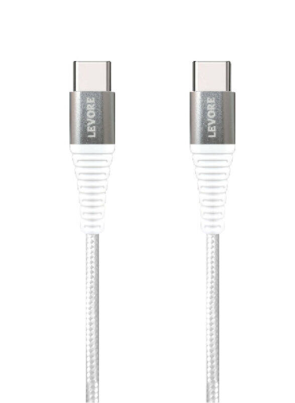 Levore 1-Meter Nylon Braided USB Type-C Cable, USB Type-C to USB Type-C for Smartphones/Tablets, White
Levore 1-Meter Nylon Braided USB Type-C Cable, USB Type-C to USB Type-C for Smartphones/Tablets, White