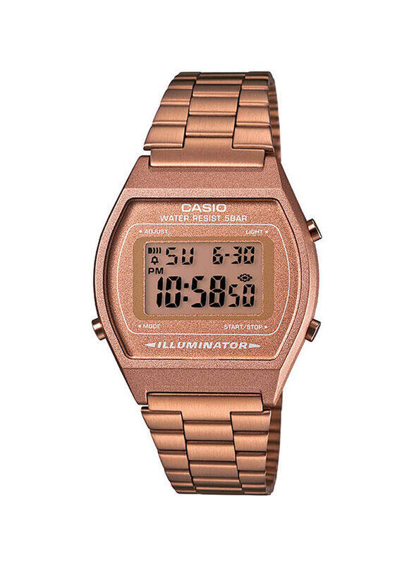 Casio Digital Watch for Women with Stainless Steel Band, Water Resistant, B640WC-5ADF, Rose Gold-Pink
Casio Digital Watch for Women with Stainless Steel Band, Water Resistant, B640WC-5ADF, Rose Gold-Pink