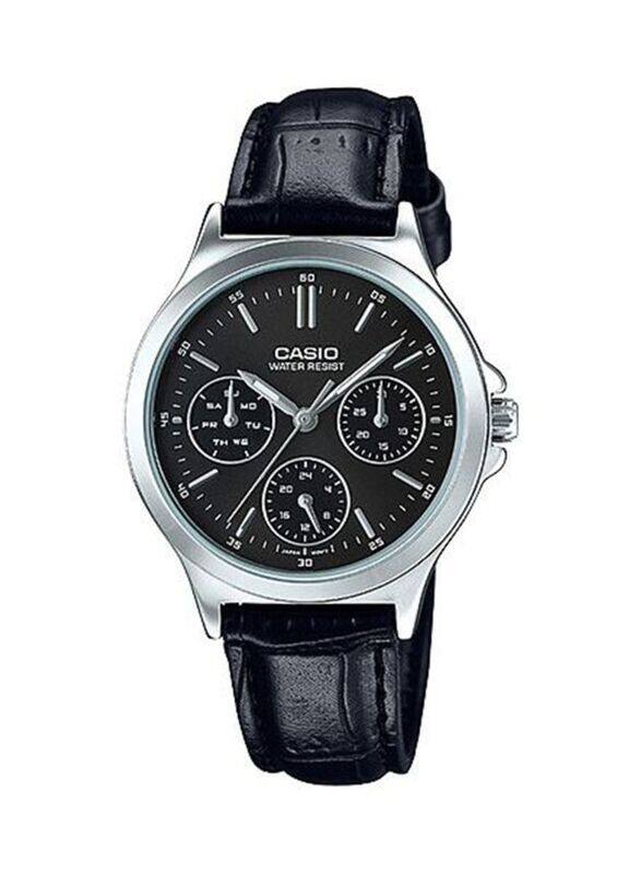 Casio Analog Watch for Women with Leather Band, Water Resistant and Chronograph, LTP-V300L-1A, Black
Casio Analog Watch for Women with Leather Band, Water Resistant and Chronograph, LTP-V300L-1A, Black