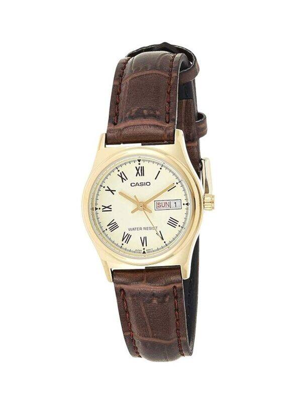 Casio Dress Analog Watch for Women with Leather Band, Water Resistant, LTP-V006GL-9B, Brown/Beige
Casio Dress Analog Watch for Women with Leather Band, Water Resistant, LTP-V006GL-9B, Brown/Beige