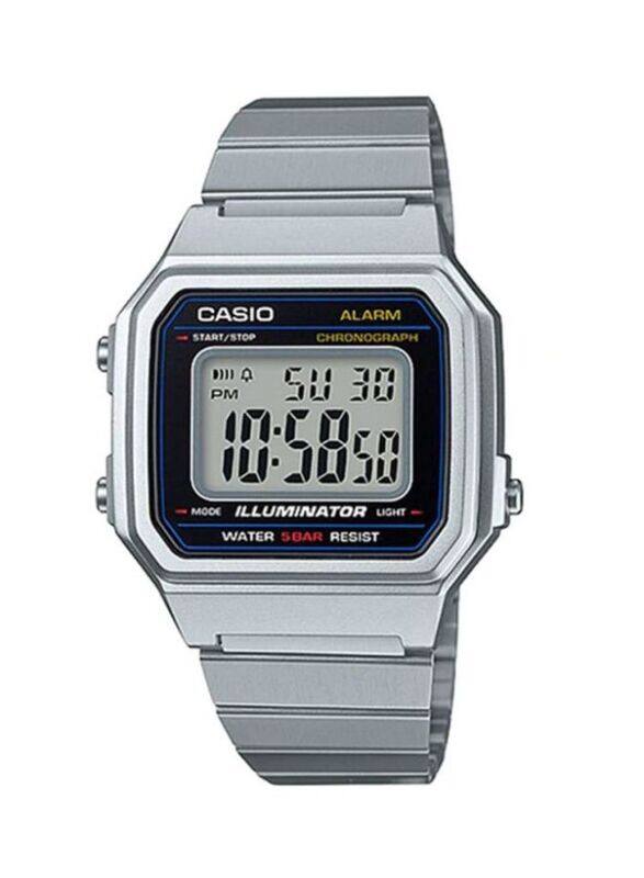 Casio Digital Watch for Men with Stainless Steel Band, Water Resistant, B650WD-1ADF, Silver/Grey
Casio Digital Watch for Men with Stainless Steel Band, Water Resistant, B650WD-1ADF, Silver/Grey