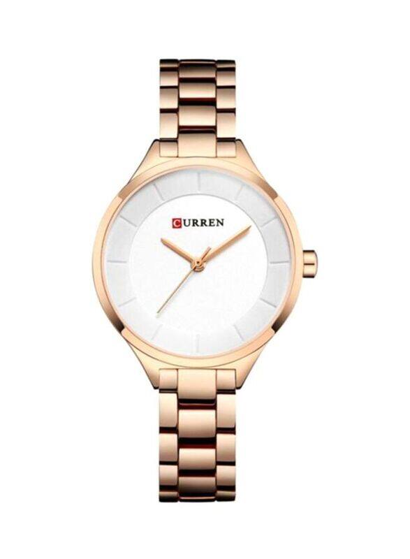 Curren Analog Watch for Women with Alloy Band, Water Resistant, 9015, Gold-White
Curren Analog Watch for Women with Alloy Band, Water Resistant, 9015, Gold-White