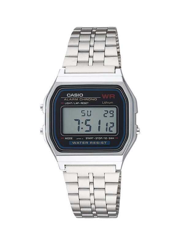 Casio Digital Watch Unisex with Stainless Steel Band, Water Resistant, A159W-N1DF, Silver-Grey
Casio Digital Watch Unisex with Stainless Steel Band, Water Resistant, A159W-N1DF, Silver-Grey