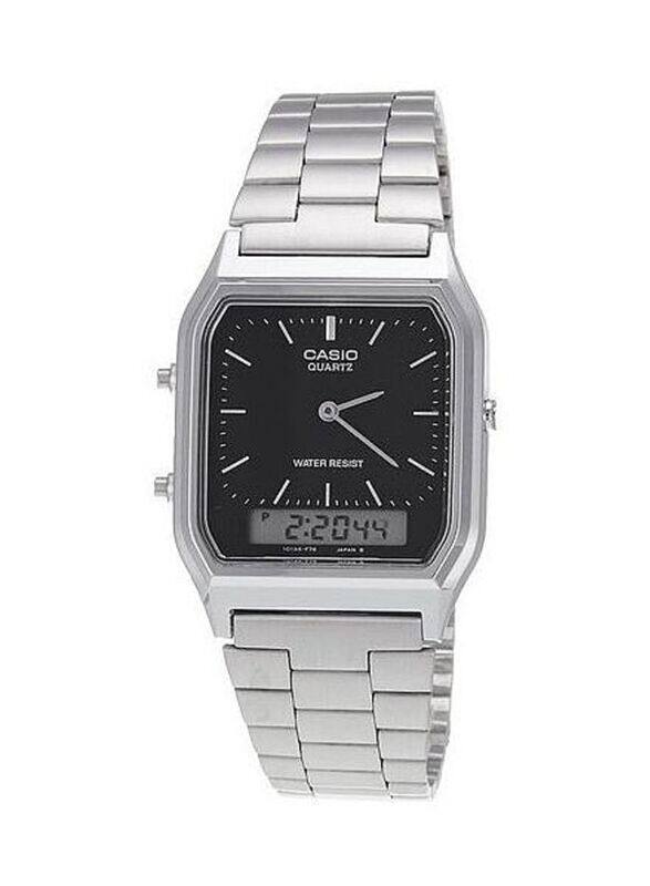 Casio Vintage Analog + Digital Quartz Unisex Watch with Stainless Steel Band, Water Resistant, AQ230A-1DMQ, Black/Silver
Casio Vintage Analog + Digital Quartz Unisex Watch with Stainless Steel Band, Water Resistant, AQ230A-1DMQ, Black/Silver