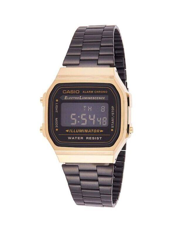 Casio Digital Watch for Men with Stainless Steel Band, Water Resistant, A168WEGB-1BDF, Black-Grey
Casio Digital Watch for Men with Stainless Steel Band, Water Resistant, A168WEGB-1BDF, Black-Grey