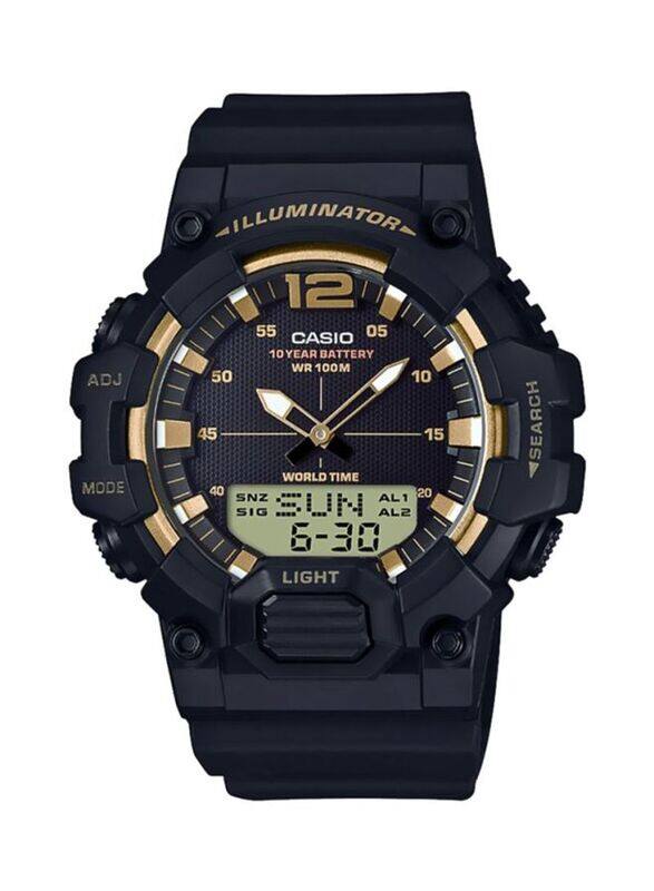 Casio Analog + Digital Watch for Men with Resin Band, Water Resistant, HDC-700-9AVEF, Black/Gold
Casio Analog + Digital Watch for Men with Resin Band, Water Resistant, HDC-700-9AVEF, Black/Gold