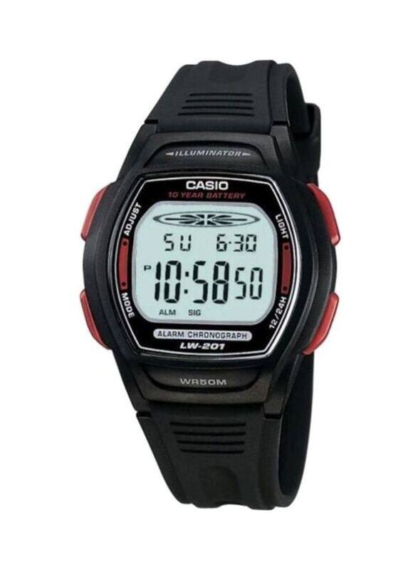 Casio Digital Watch for Women with Plastic Band, Water Resistant, LW-201-4A, Black-Grey
Casio Digital Watch for Women with Plastic Band, Water Resistant, LW-201-4A, Black-Grey