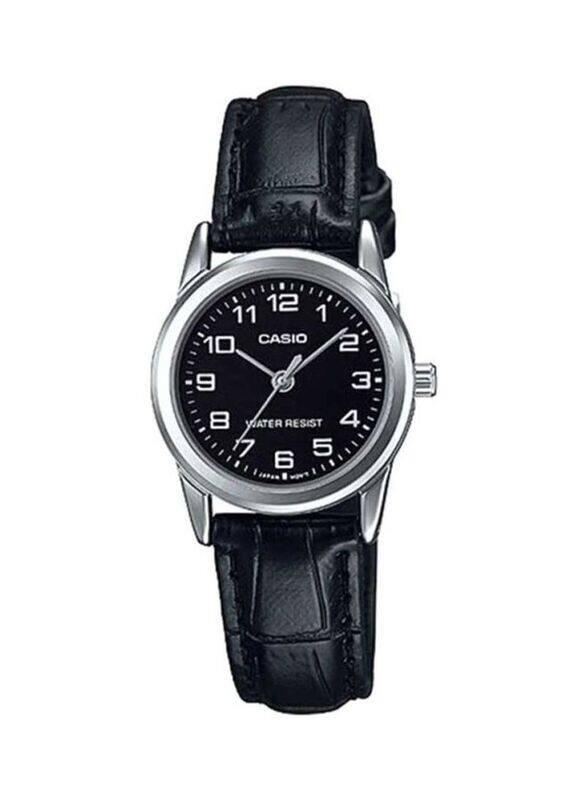 Casio Analog Watch for Women with Leather Band, Water Resistant, LTP-V001L-1B, Black
Casio Analog Watch for Women with Leather Band, Water Resistant, LTP-V001L-1B, Black