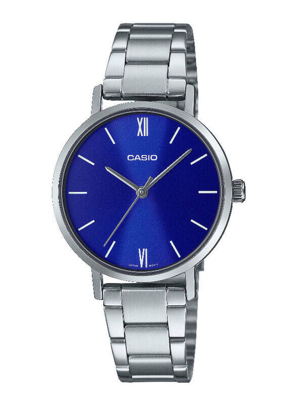 Casio Analog Watch for Women with Stainless Steel Band, Water Resistant, LTP-VT02D-2A, Blue-Silver
Casio Analog Watch for Women with Stainless Steel Band, Water Resistant, LTP-VT02D-2A, Blue-Silver