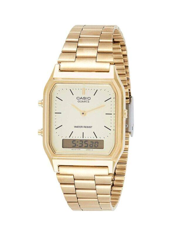 Casio Vintage Analog + Digital Watch for Men with Stainless Steel Band, AQ-230GA-9DMQ, Gold
Casio Vintage Analog + Digital Watch for Men with Stainless Steel Band, AQ-230GA-9DMQ, Gold