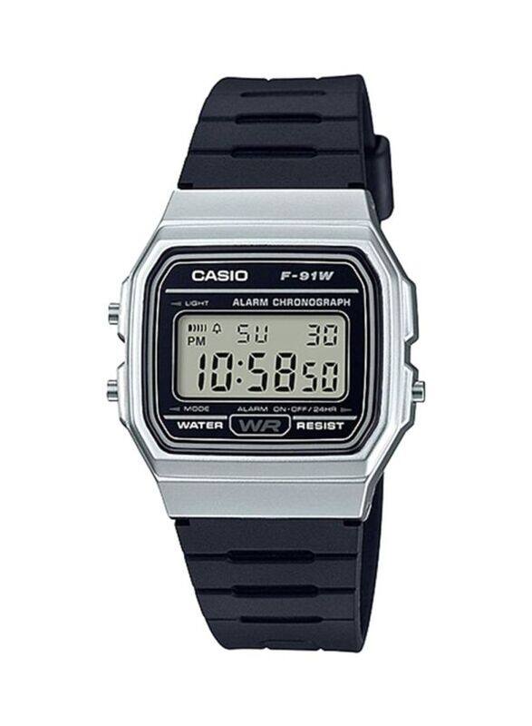 Casio Digital Watch for Men with Resin Band, Water Resistant, F-91WM-7A, Black/Grey
Casio Digital Watch for Men with Resin Band, Water Resistant, F-91WM-7A, Black/Grey