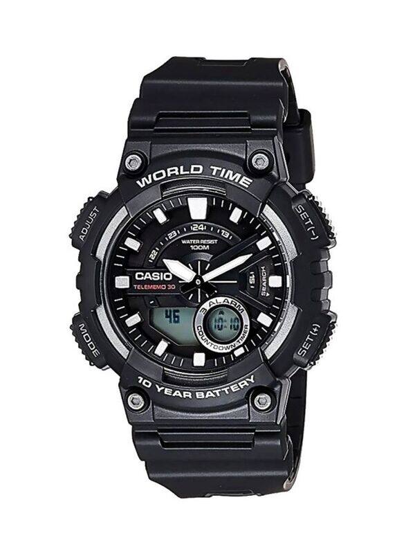 Casio Youth Analog + Digital Watch for Men with Resin Band, AEQ-110W-1AVEF, Black
Casio Youth Analog + Digital Watch for Men with Resin Band, AEQ-110W-1AVEF, Black