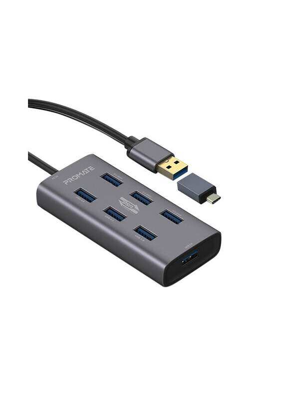 N/a Promate 7 Port USB 3.0 Hub Portable Powered Aluminium Alloy Port Hub with 5Gbps Data Transfer & USB-C Power Adapter for MacBook, iMac, Laptop, USB Fla
N/a Promate 7 Port USB 3.0 Hub Portable Powered Aluminium Alloy Port Hub with 5Gbps Data Transfer & USB-C Power Adapter for MacBook, iMac, Laptop, USB Fla
