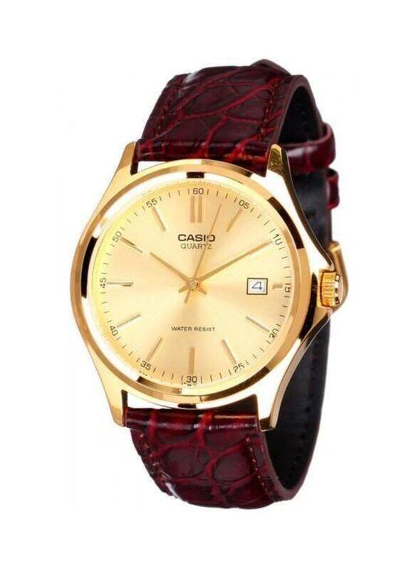 Casio Enticer Analog Watch for Men with Leather Band, Water Resistant, MTP-1183Q-9A, Brown/Gold
Casio Enticer Analog Watch for Men with Leather Band, Water Resistant, MTP-1183Q-9A, Brown/Gold