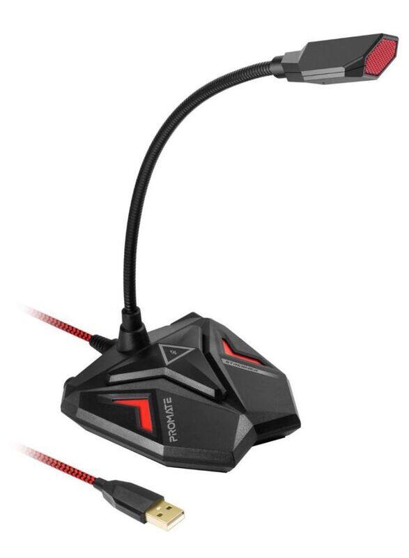 Promate USB Gaming Microphone, High Definition Omnidirectional Gooseneck Condenser Mic with Audio Jack, & In-Built Tangle Free Cord for Pc, Laptop, Ma
Promate USB Gaming Microphone, High Definition Omnidirectional Gooseneck Condenser Mic with Audio Jack, & In-Built Tangle Free Cord for Pc, Laptop, Ma