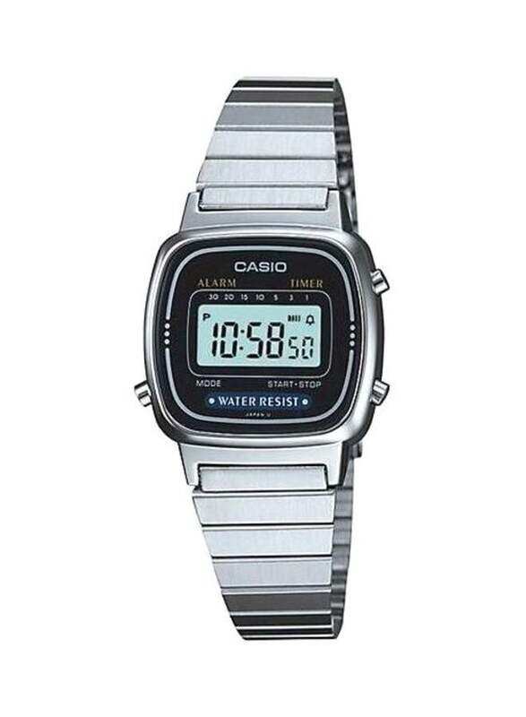 Casio Digital Watch for Women with Stainless Steel Band, Water Resistant, LA670WA-1DF, Silver-Black
Casio Digital Watch for Women with Stainless Steel Band, Water Resistant, LA670WA-1DF, Silver-Black
