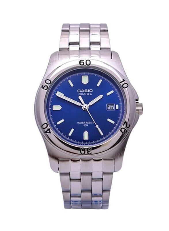 Casio dress Analog Watch for Men with Stainless Steel Band, Water Resistant, MTP-1213A-2AVDF, Silver/Blue
Casio dress Analog Watch for Men with Stainless Steel Band, Water Resistant, MTP-1213A-2AVDF, Silver/Blue