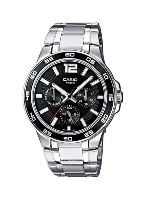 Casio Enticer Analog Watch for Men with Stainless Steel Band, Splash Resistant, MTP-1300D-1AVEF, Silver/Black
Casio Enticer Analog Watch for Men with Stainless Steel Band, Splash Resistant, MTP-1300D-1AVEF, Silver/Black