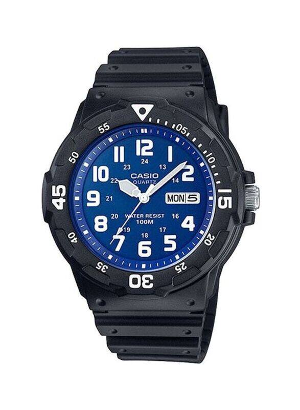 Casio Analog Watch for Men with Resin Band, Water Resistant, MRW-200H-2B2, Black/Blue
Casio Analog Watch for Men with Resin Band, Water Resistant, MRW-200H-2B2, Black/Blue