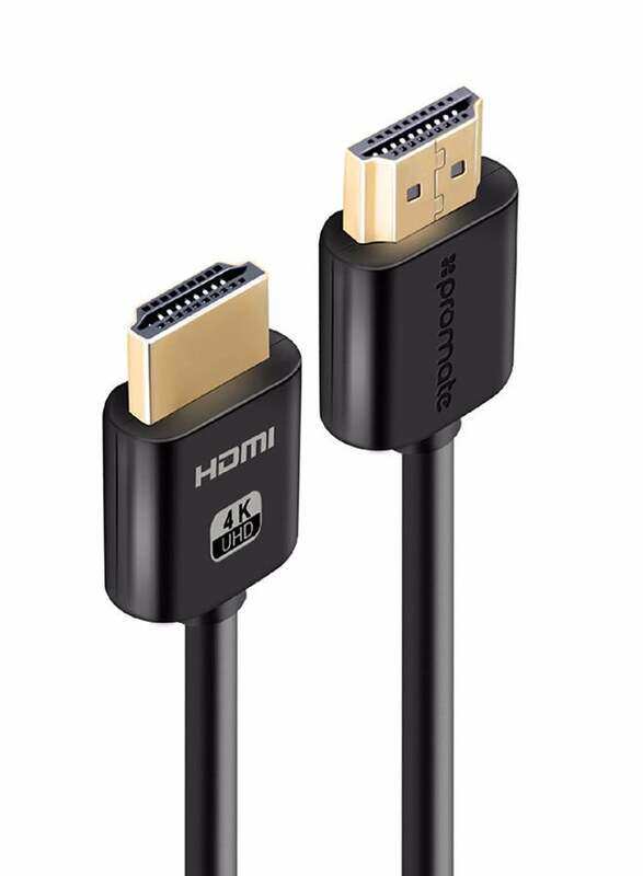 Promate 500 cm 4K HDMI Cable, High-Speed HDMI Cable with 24K Gold Plated Connector and Ethernet, 3D Video Support, ProLink4K2-500, Black
Promate 500 cm 4K HDMI Cable, High-Speed HDMI Cable with 24K Gold Plated Connector and Ethernet, 3D Video Support, ProLink4K2-500, Black