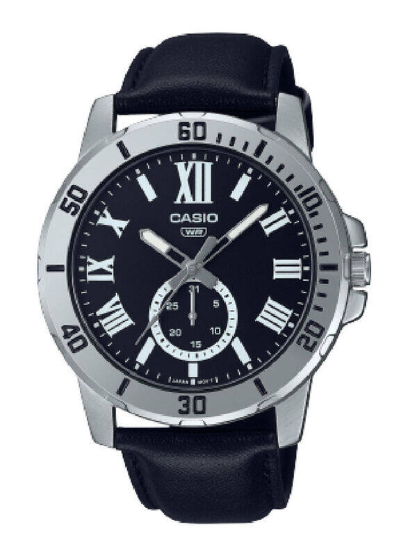 Casio Analog Watch for Men with Leather Band, Water Resistant, MTP-VD200L-1B, Black-Black
Casio Analog Watch for Men with Leather Band, Water Resistant, MTP-VD200L-1B, Black-Black