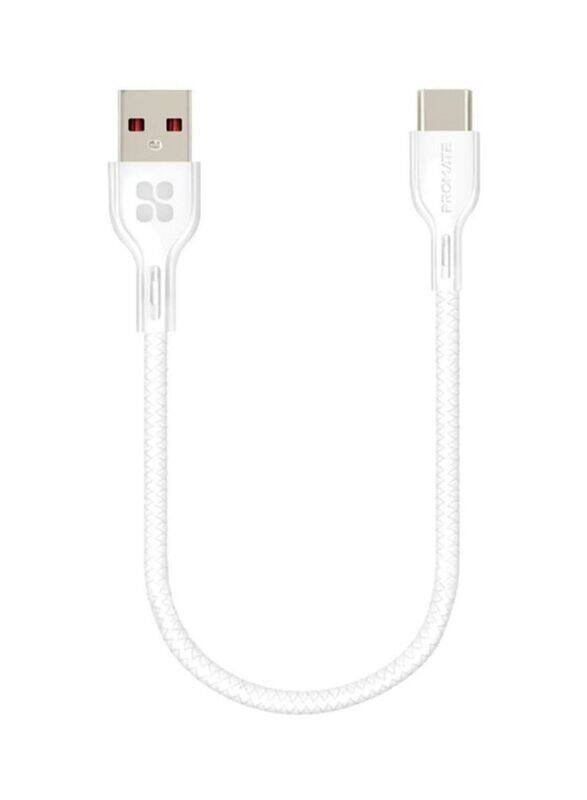 Promate 25cm Fast Sync Charging USB-C Cable, 3A USB Type A to USB Type-C, Anti-Tangle Cable for Smartphones/Tablets, White
Promate 25cm Fast Sync Charging USB-C Cable, 3A USB Type A to USB Type-C, Anti-Tangle Cable for Smartphones/Tablets, White