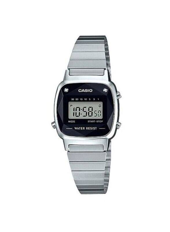 Casio Digital Watch for Women with Stainless Steel Band, Water Resistant, LA670WAD-1DF, Silver-Grey
Casio Digital Watch for Women with Stainless Steel Band, Water Resistant, LA670WAD-1DF, Silver-Grey