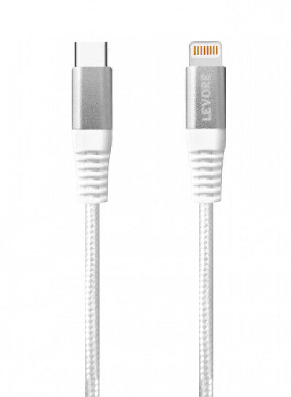 Levore 1-Meter Nylon Braided Lightning Cable, USB Type-C to Lightning for Apple Devices, White
Levore 1-Meter Nylon Braided Lightning Cable, USB Type-C to Lightning for Apple Devices, White