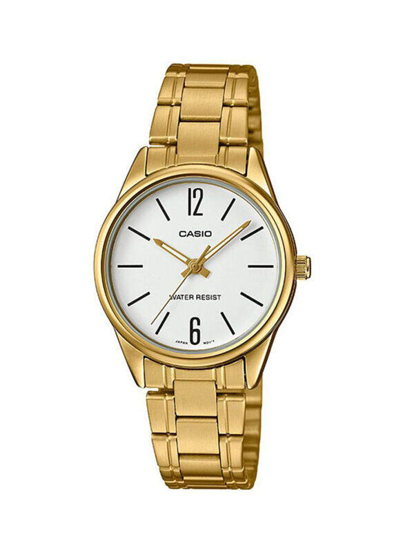 Casio Analog Watch for Women with Stainless Steel Band, Water Resistant, LTP-V005G-7BUDF, Gold-White
Casio Analog Watch for Women with Stainless Steel Band, Water Resistant, LTP-V005G-7BUDF, Gold-White