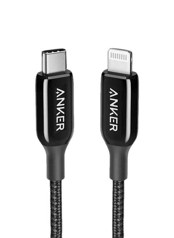 Anker 3 Feet Powerline+ III MFi Certified Lightning Cable, USB Type-C to Lightning for Apple Devices, A8842H11, Black
Anker 3 Feet Powerline+ III MFi Certified Lightning Cable, USB Type-C to Lightning for Apple Devices, A8842H11, Black