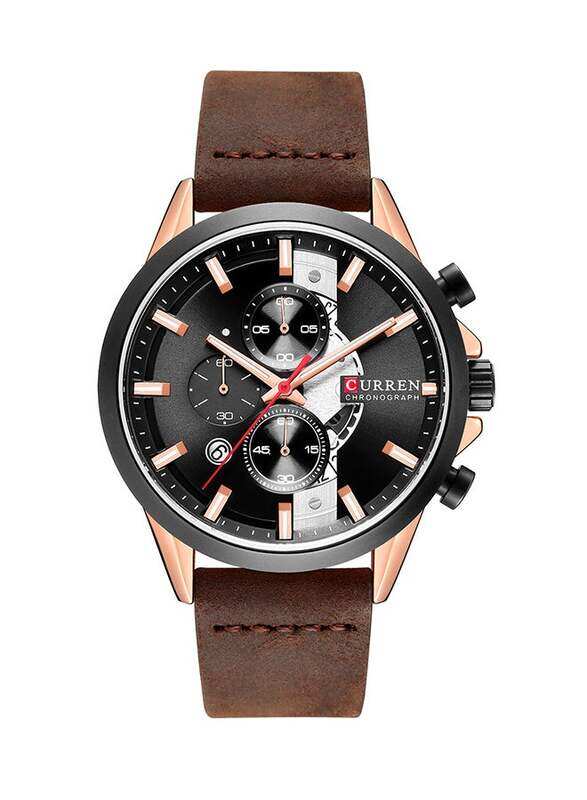 Curren Enticer Analog Watch for Men with Leather Band, Water Resistant and Chronograph, MTP-VT01L-7B2UDF, Black
Curren Enticer Analog Watch for Men with Leather Band, Water Resistant and Chronograph, MTP-VT01L-7B2UDF, Black