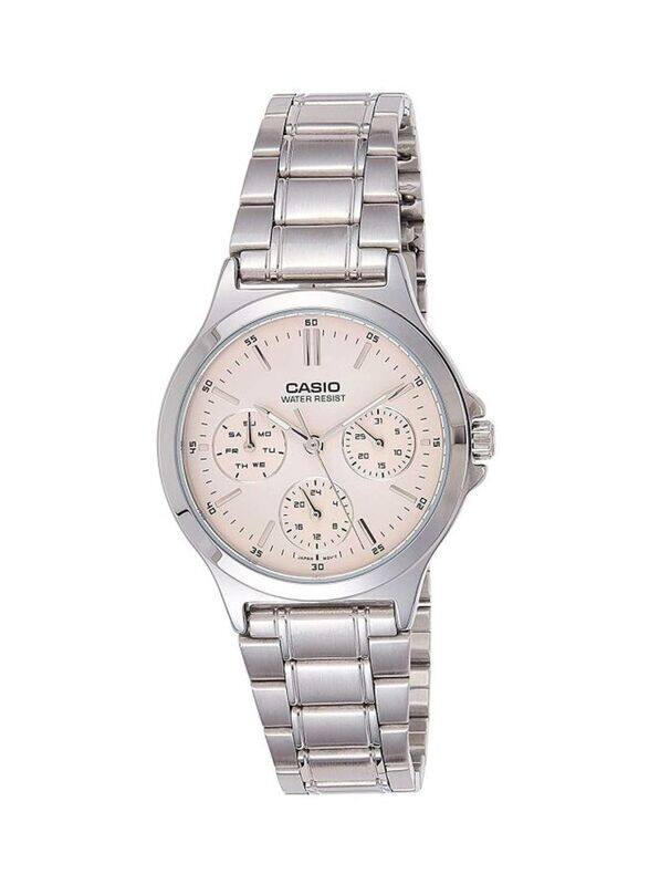 Casio Enticer Analog Watch for Women with Stainless Steel Band, Water Resistant and Chronograph, LTP-V300D-4A, Silver-Pink
Casio Enticer Analog Watch for Women with Stainless Steel Band, Water Resistant and Chronograph, LTP-V300D-4A, Silver-Pink